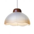 Traditional Style 1 Light Ceiling Pendant with Frosted Shade – Amber