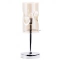 Visconte Monet 1 Light Champagne Tinted Glass Table Lamp – Chrome