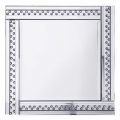 Glitzy Square Mirror with inlaid Crystal Effect Studs – Silver
