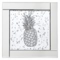Tropical Pineapple Mirrored Picture Frame – Silver