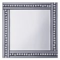 Triple Bar Square Mirror with Crystal Effect Glass – Smoke & Silver