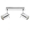 Cheedle Bathroom LED Flush Ceiling Spotlight Bar with 2 Adjustable Heads – Chrome