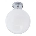 Preston 1 Light Bathroom Semi Flush Globe Ceiling Light – Chrome
