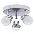 Skipton Bathroom LED Spotlight Plate with 3 Adjustable Mini Globe Heads – Chrome