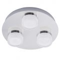 Bolton Bathroom 3 Light LED Flush Ceiling Spotlight Plate – Chrome