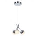 Visconte Corona 3 Light Ceiling Cluster Pendant with Sparkle Shades – Chrome