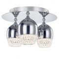 Visconte Goblet 3 Light Wine Glass Style Flush Ceiling Light – Chrome