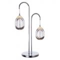 Visconte Bulla 2 Light Table Lamp with Bubble Glass Shades – Chrome