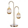Visconte Bulla 2 Light Table Lamp with Bubble Glass Shades – Gold