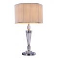 Visconte Laertes 1 Light Table Lamp with Pleated Shade – Chrome