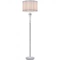 Visconte Blossom 1 Light Floor Lamp with Pleated Shade – Chrome