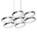 Visconte Zenith 7 Light LED Ceiling Pendant with Ring Shades – Chrome