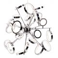 Visconte Zenith 26 Light LED Ceiling Pendant with Ring Shades – Chrome