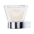 Visconte Hourglass Single Light LED Diamond Cut Glass Wall Light – Chrome