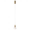 Visconte Splendere 1 Light Ceiling Pendant – Brass & Clear Glitter Glass