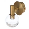 Visconte Splendere 1 Light Wall – Brass & Clear Glitter Glass