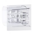 Visconte Lille 1 Light Lattice Cube Wall Light with Glass Shades – Chrome