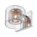 Copper Wall Light with Glass Shades Visconte Dijon 1 Light Chrome