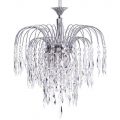 Visconte Bath 3 Light Ceiling Pendant with Crystal Droplets – Nickel